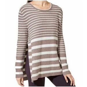 Athleta Kennewick Oversized Sweater Striped Side Slit XS